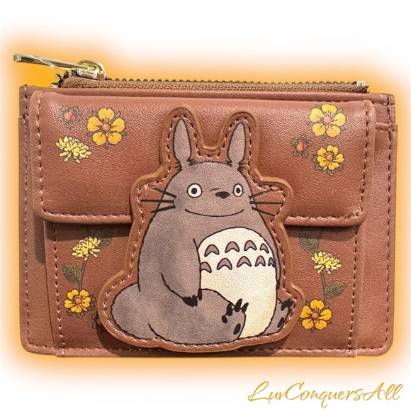 Studio Ghibli Accessories - Studio Ghibli My Neighbor Totoro Floral Mini Zipper Wallet